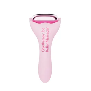 Aangepaste Grootte Kleur Logo Handheld Mini Functionele Ijs Gezicht Roller Massager Gereedschap Gezicht Roller Massager V Vorm Voor Huidverjonging