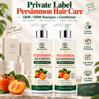 Shampoo au Tanin de Kaki Marque Blanche pour Soin des Odeurs du Cuir Chevelu, Équilibre du Sébum, Nettoyage Frais, Purifiant pour le Cuir Chevelu, Soin Capillaire, Fabricant OEM