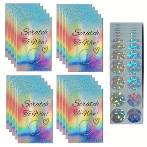 High-End Golden Laser Silvery <strong>Scratch</strong> <strong>Cards</strong> for Small Businesses Made of Durable <strong>Paper</strong> - Product Image 1