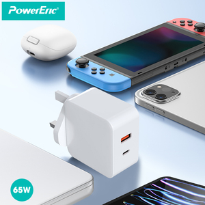<span class=keywords><strong>Chargeur</strong></span> double port GaN 65W, <span class=keywords><strong>bloc</strong></span> de charge <span class=keywords><strong>rapide</strong></span> pour iPad, MacBook, ordinateur portable Dell, <span class=keywords><strong>iPhone</strong></span>, Samsung, Xiaomi, avec logo personnalisé - Product Image 3