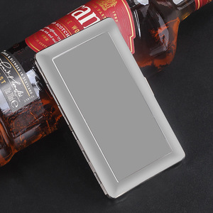 Boîte à cigarettes <span class=keywords><strong>vintage</strong></span> pour femmes, portable, anti-pression, rectangulaire, en métal, pour 20 cigarettes fines - Product Image 3