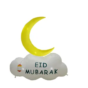 Muslim Decoration Inflatable Eid Mubarak RAMADAN MUBARAK Moon And Cloud Decoration Double Side