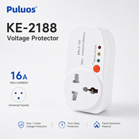 Protecteur de tension multi-standards Puluos KE-2188 avec options de prises universelles EU, US, UK, AU, Afrique du Sud