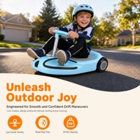 Kart électrique amusant pour enfants 24V, trottinette de drift avec poignée réglable, vitesse 14km/h, en alliage d'aluminium, pliable et portable, pour l'équilibre des enfants