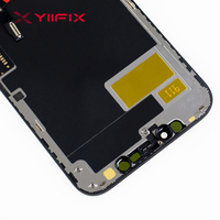 Layar LCD YIIFX untuk Iphone 12 Pengganti Tampilan Kecepatan Penyegaran Tinggi Ukuran 1:1 Aksesori Digitizer Transfer IC Ecran Pantalla