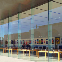 Verre trempé transparent ultra-clair de 10 mm, 12 mm, 15 mm pour façades extérieures et murs-rideaux de bâtiments