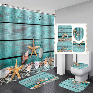 ستارة حمام حديثة من نسيج البوليستر الأرجواني ، ستارة حمام منزلية مقاومة للماء بتصميم أنيق للديكور - Product Image 6