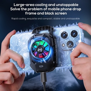 Refroidisseur de téléphone pour jeux MEMO DLA8 avec éclairage RGB à 3 vitesses réglables et affichage numérique - Product Image 3