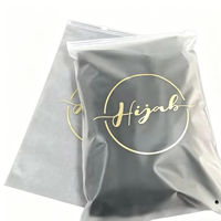 Commandes personnalisées en gros acceptées, sacs en plastique transparent givré avec fermeture éclair, logo doré pour t-shirts, pantalons, sous-vêtements