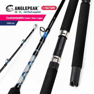 Cañas de Pescar de Alto Rendimiento para Agua Salada, 1.68m, EVA, Tela de Carbono, Guías Fuji, Acción Rápida, para Pesca en Alta Mar de Bacalao, Lubina y Atún - Product Image 1