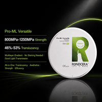 Bloc de zircone polyvalent Rondcera ISO 13485 3D Pro multicouche pour laboratoire dentaire, restauration de couronne esthétique CAD CAM