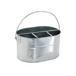 Porte-couverts galvanisé de qualité supérieure à quatre compartiments pour le rangement des cuillères, couteaux et fourchettes en Inde - Product Image 1