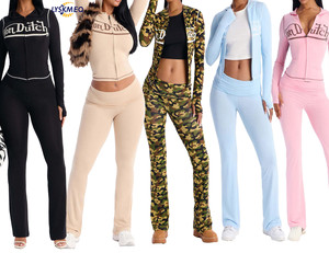 <span class=keywords><strong>Nouvelle</strong></span> Collection 2026 – Ensemble Sportif Femme Slim Fit : Veste à Capuche Zippée Manches Longues et Pantalon – Survêtement 2 Pièces pour Dames - Product Image 1