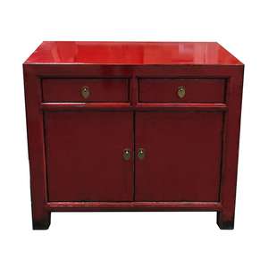 أثاث كلاسيكي عتيق عالي اللمعان خزانة جانبية من الخشب الصلب لوحة عتيقة صينية من جانسو - Product Image 1