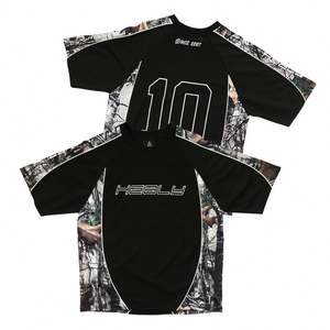 Camiseta de Fútbol Retro para Hombre de Alta Calidad, Estilo Vintage Americano, Cuello Redondo, Poliéster, Impresión Digital - Product Image 1