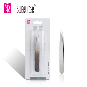 Pinzas para <span class=keywords><strong>Cejas</strong></span> de Acero Inoxidable con Punta Recta, Estilo Clásico, Marca Privada para Mujeres, Herramienta de Maquillaje, Venta al Por Mayor Sweet Rose - Product Image 3
