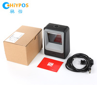 Scanner de codes à barres omnidirectionnel 1D/2D USB Desktop Auto Sense Lecteur de codes QR pour la billetterie en stock