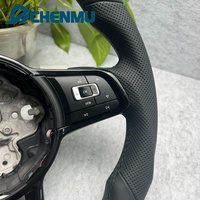 Volant de direction sport personnalisé en cuir pleine fleur pour Volkswagen VW Golf R 5 6 8 R Jetta Mk6 Polo Passat CC