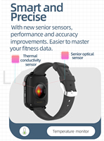 Montre connectée pour personnes âgées avec positionnement GPS 4G, appel vidéo, détection de chute SOS, moniteur de fréquence cardiaque, étanche IP67, longue autonomie