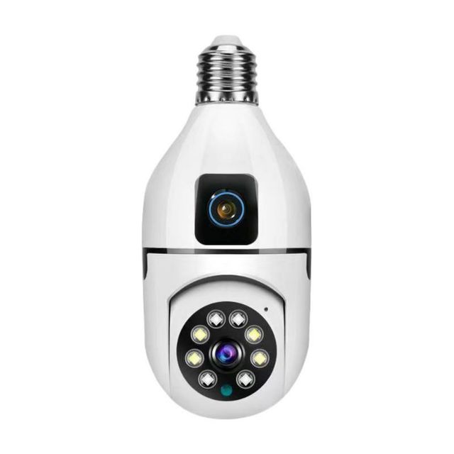 1080P Full Color Night Vision Wireless E27 Bulb Camera Auto Tracking 360 Degree WiFi CCTV Security PTZ Camera with Memory Card