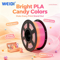 Filament PLA WEIDI couleur bonbon 1 kg 1,75 mm, filament d'impression haute température FDM, tiges en plastique pour impression 3D, pour impression de surface