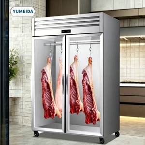 <span class=keywords><strong>Vitrina</strong></span> Refrigerada Industrial para Carne con Puerta de Vidrio, Diseño de Fácil Limpieza para Uso en Tiendas de Carne Halal - Product Image 1