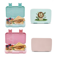 Boîte à déjeuner Bento en plastique pour enfants, conteneur de nourriture de retour à l'école, boîte à déjeuner avec séparateurs cuisine et maison, offre spéciale 2023