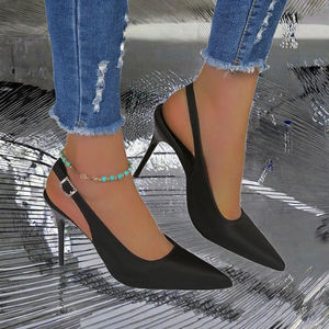 2024 Europeo Americano <span class=keywords><strong>Roma</strong></span> forma especial tacón hebilla de Metal Ultra alto tobillo Correa sandalias puntiagudas punta abierta verano gran oferta - Product Image 3