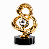 Trophée de football en métal poli, en alliage de zinc moulé sous pression, avec logo gravé, pour la reconnaissance sportive