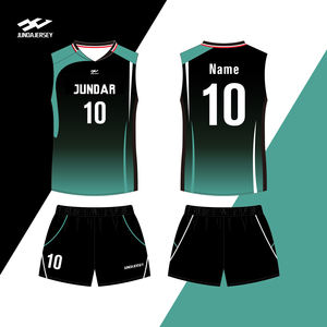 Junda ärmellose Volleyball Uniformen Designs Großhandel Custom Design Ihr eigenes Volleyball Trikot Günstige Lady Custom Volleyball - Product Image 4