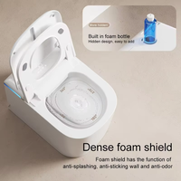 WC intelligent monobloc haut de gamme blanc avec bidet électrique à air chaud intégré pour salle de bain d'hôtel