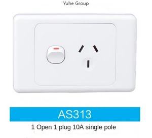 Enchufe e interruptor estándar australianos, toma de corriente dual USB AU, toma de corriente GPO individual con interruptor. - Product Image 2