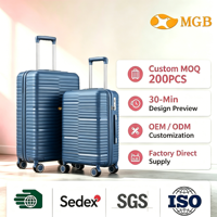 Valise rigide en PP imperméable, résistante à l'usure et aux rayures, avec roulettes pivotantes, idéale pour les voyages d'affaires – Vente en gros usine