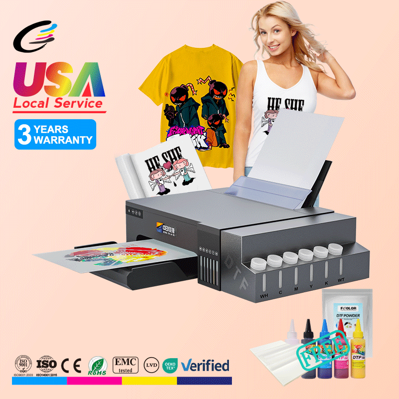 Fcolor A4 EPSON L8050 печатающая головка для футболки текстильная техника DTF принтер печатная машина для малого бизнеса идеи