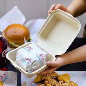 Customized Eco-Friendly Recyclable Biodegradable <b>Food</b> Grade Greaseproof Sandwich Packaging <b>Paper</b> for Burger Fried Chicken Fries - Product Image 4