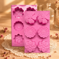 Moule en silicone 3Design pour savon artisanal, écologique, motif tulipe et tournesol, pour pâtisserie, moule DIY pour gâteau de lune, processus à froid, réutilisable