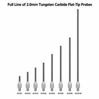 Sonde à pointe plate en carbure de tungstène SD2.0X10mm, filetage M2.5, stylet de mesure de précision pour indicateur à cadran, pièce de rechange pour micromètre