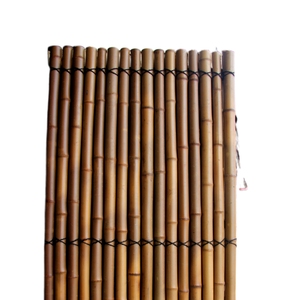 Panneau de clôture en bambou carbonisé brun, écologique, résistant à la décomposition, pour chantier et jardin - Product Image 2