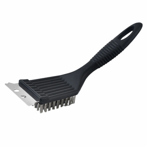 Brosse de nettoyage pour barbecue en acier inoxydable avec grattoir pour nettoyer les grilles et les surfaces de cuisson extérieures - Product Image 1