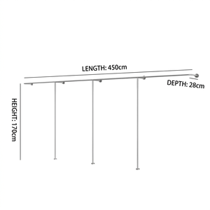 Perchero de Pared de Acero Inoxidable Cepillado de Lujo, Moderno, para <span class=keywords><strong>Boutique</strong></span>, Exhibición Lateral de Ropa Femenina - Product Image 2
