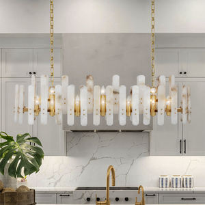 Luminaire moderne personnalisé <span class=keywords><strong>pour</strong></span> décoration intérieure de <span class=keywords><strong>meubles</strong></span> commerciaux Lampe suspendue au plafond Lustre rectangle en albâtre - Product Image 5