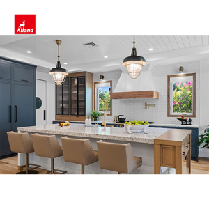 Allandcabinet Gabinete de cocina de roble blanco de corte Rift con marco de losa de madera de <span class=keywords><strong>dos</strong></span> tonos con <span class=keywords><strong>despensa</strong></span> de puerta de bolsillo - Product Image 2