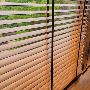 Persianas de Madera Modernas y Transpirables de Alta Gama, Minimalistas, Integradas para Oficina, Sala de Estar, <span class=keywords><strong>Comedor</strong></span>, con Protección Solar y Sistema de Elevación - Product Image 2