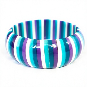 New Handmade Resin <b>Bangle</b> Bracelets Set Colorful Design Stylish Round Rings Artistic Home Decoration Craft Jewelry Wedding - Product Image 6