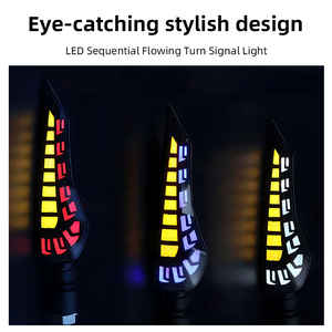 ไฟเลี้ยว LED ลายเกล็ดมังกร แบบไหล กันน้ำ สำหรับมอเตอร์ไซค์ จักรยานไฟฟ้า  อะไหล่เปลี่ยนด้านข้าง - Product Image 3