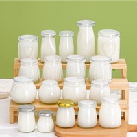 Vente en gros de pots en verre pour pudding de 100 ml et 150 ml, mini pots en verre pour lait, yaourt, confiture