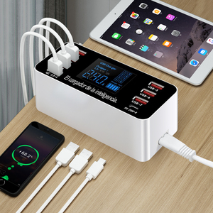PD 8 Cargador USB multipuerto 60W Pared USB C QC3.0 <span class=keywords><strong>Carga</strong></span> rápida para iPhone para <span class=keywords><strong>Apple</strong></span> Estación de <span class=keywords><strong>carga</strong></span> rápida portátil 20W Tipo-C - Product Image 5