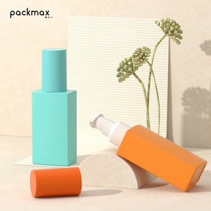 Square PETG 50ml-<b>200ml</b> lotion, serum & skincare <b>bottles</b> – refillable empty cosmetic packaging containers - Product Image 4