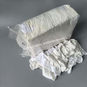 Paños de Limpieza de 10 kg, Paños Blancos de Algodón 100% Tipo Camiseta, Trapos de Algodón Blancos para Uso Industrial de Alta Resistencia - Product Image 1