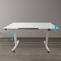 Meubles de bureau mobiles pneumatiques ergonomiques modernes Installation rapide Bureau à domicile Table à dessin réglable Pieds sensibles à la hauteur